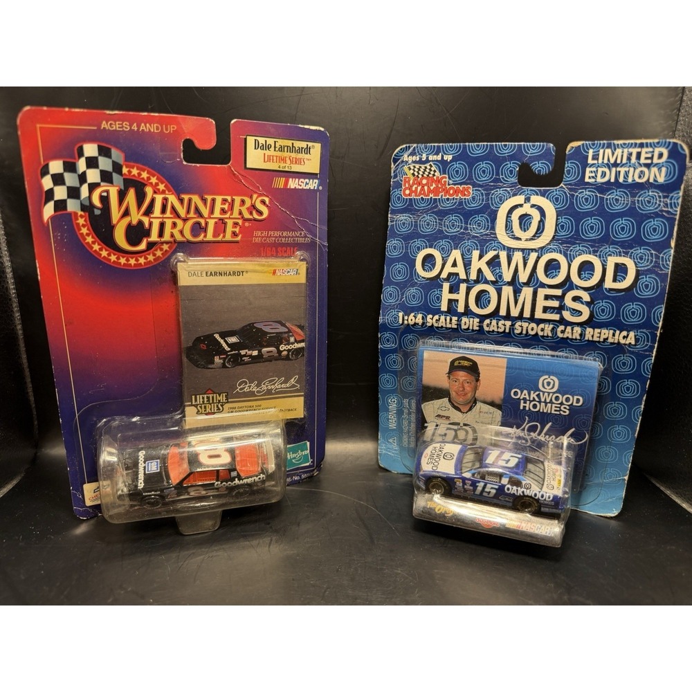 LOT 2 NASCAR 1:64‎ Diecast Dale Earnhardt & Ken Schrader Cars Vintage